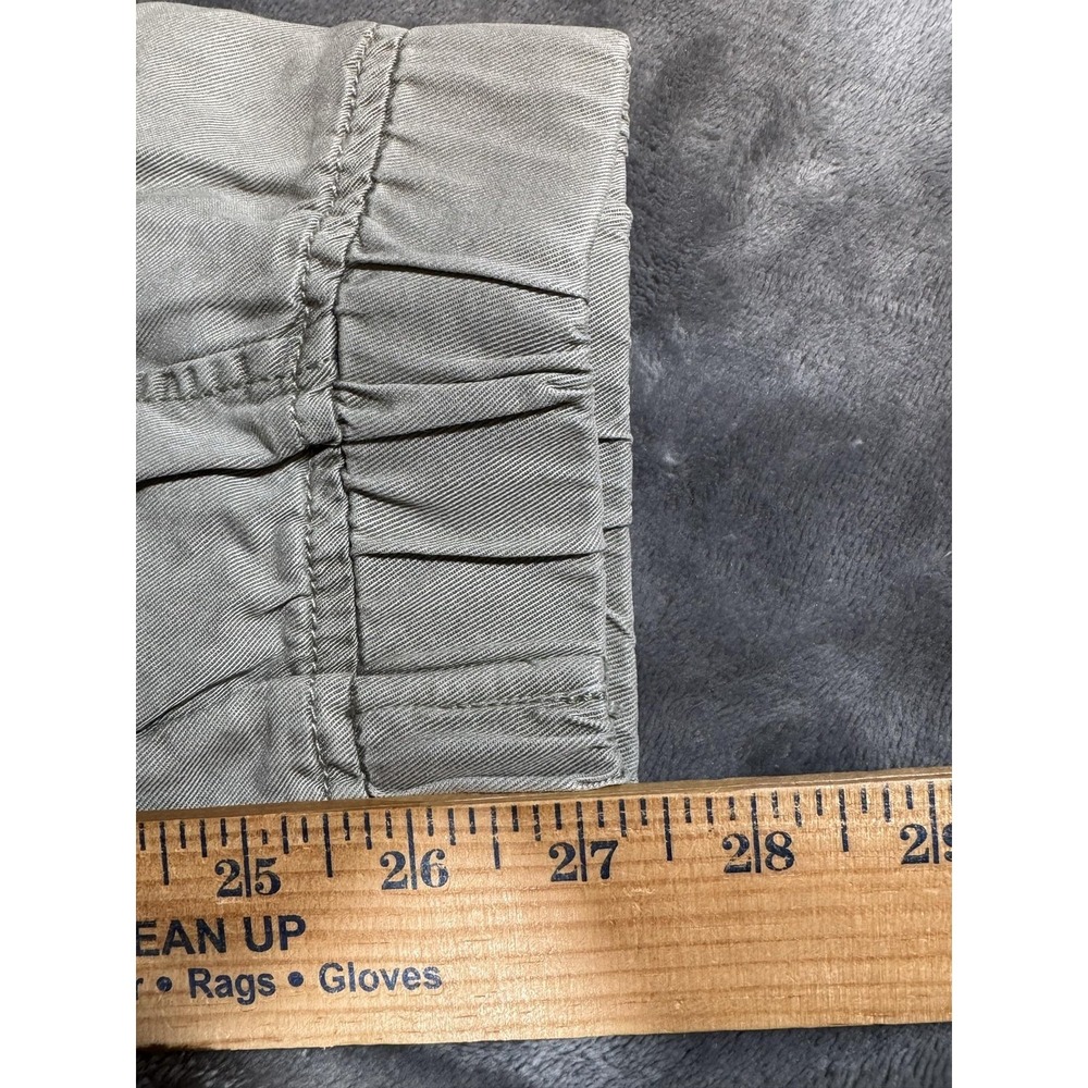Nicole Miller Pants Womens Medium Green-Gray Jogger Cargo Pockets Elastic Waist - Picture 7 of 8